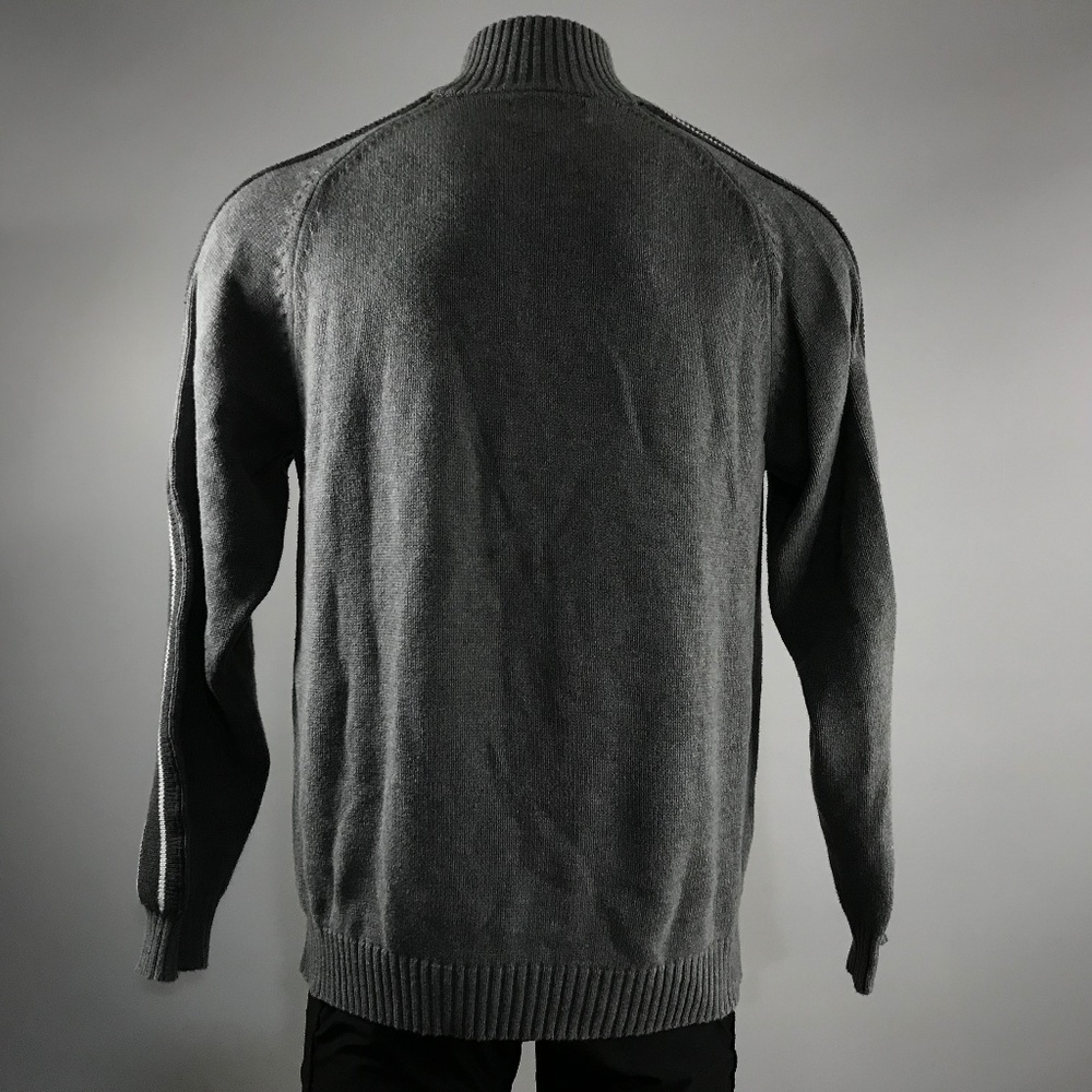 American Rag Cotton knit zipper collar sweater gray Size XXL - Picture 3 of 8